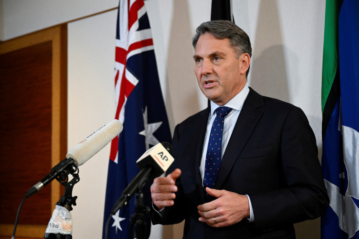 Australian Defence Minister Richard Marles speaks at the 19th Shangri-La Dialogue, in Singapore