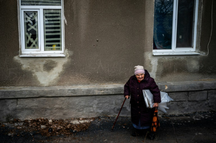 The city authorities have handed out sheets of clear plastic to residents: a temporary fix for shattered windows