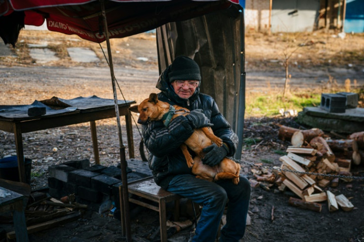 As many as 30 people used to shelter in Anatoly Gysenko's basement: eventually, he only had his three dogs