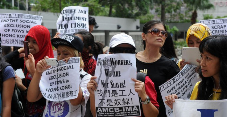 Around 340,000 migrant domestic workers are employed in Hong Kong, where allegations of mistreatment are not uncommon