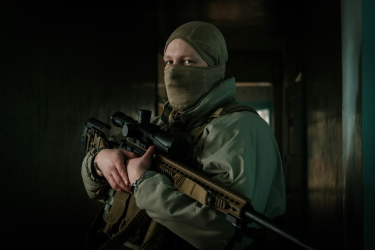 'Voron' ('Raven') is a sniper with a unit of the State Border Guard Service of Ukraine