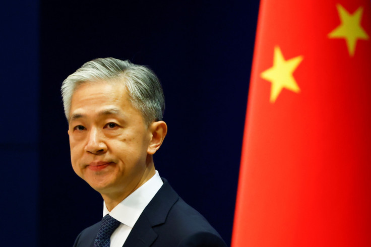 Chinese Foreign Ministry spokesperson Wang Wenbin attends a news conference in Beijing