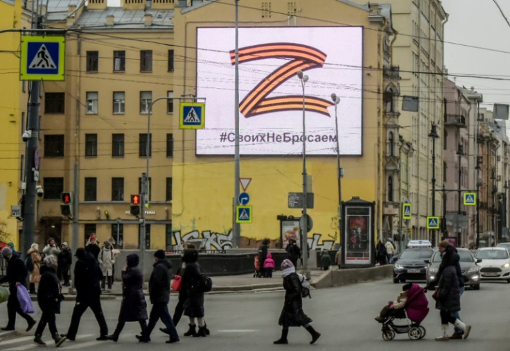 The letter Z, Moscow's symbol for the assault on Ukraine, is omnipresent across Russia