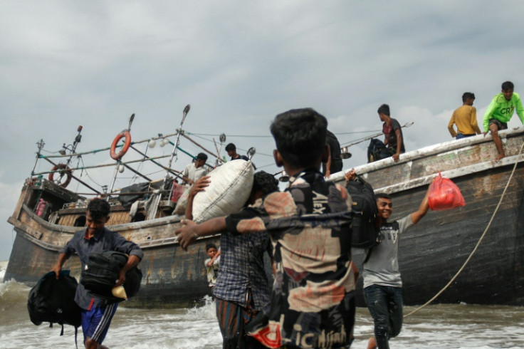 The vessel came ashore at a beach in Indonesia's westernmost province of Aceh