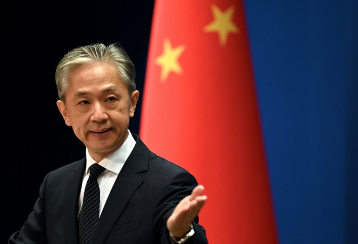 'It is the United States and not China that is endlessly shipping weapons to the battlefield,' China's foreign ministry spokesman Wang Wenbin said