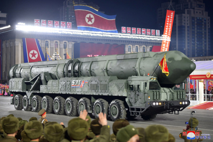 Military parade to mark the founding anniversary of North Korea's army, at Kim Il Sung Square in Pyongyang