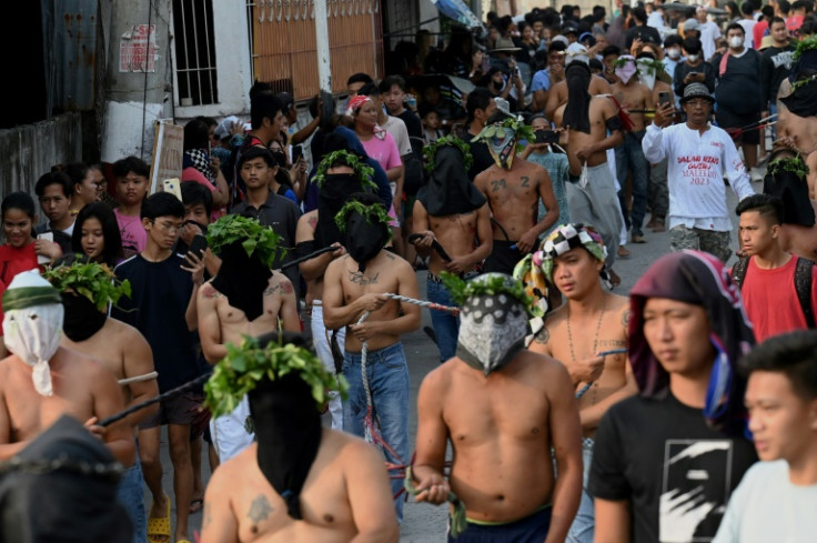 The spectacle of self-flagellations and crucifixions has taken place in villages around the Philippines' San Fernando city for decades