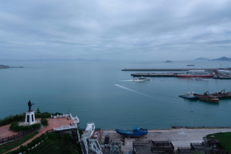 The Matsu islands lie just a few kilometres from mainland China, with Fujian province seen in the distance from the harbour on Nangan