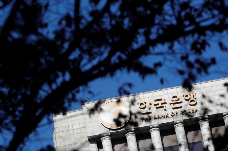The logo of the Bank of Korea is seen in Seoul