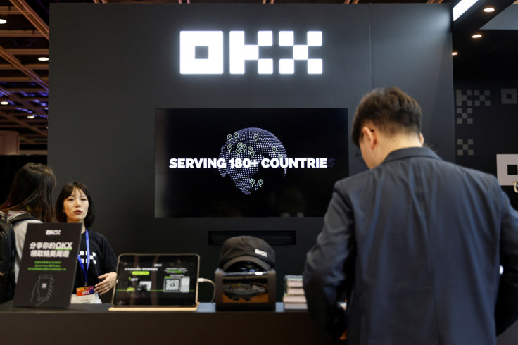 A booth of OKX cryptocurrency exchange is seen at Hong Kong Web3 Festival, in Hong Kong