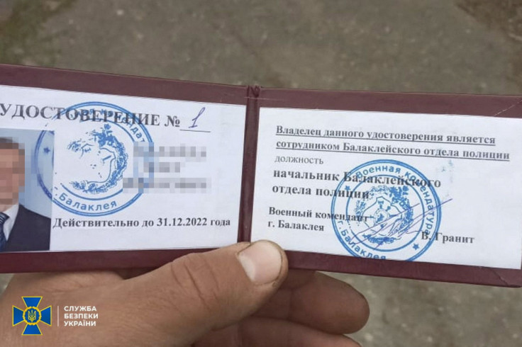 Handout image shows an ID document signed by military commandant Granit