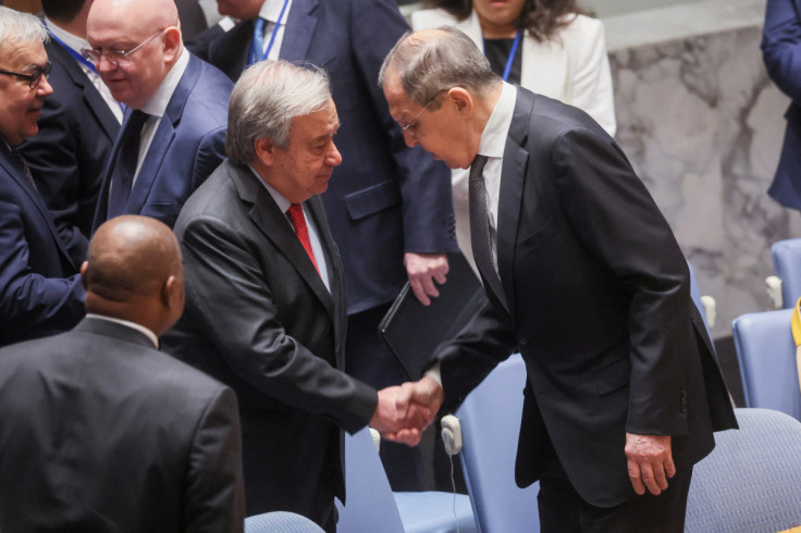 Russian Foreign Minister Lavrov chairs U.N. Security Council meeting, in New York