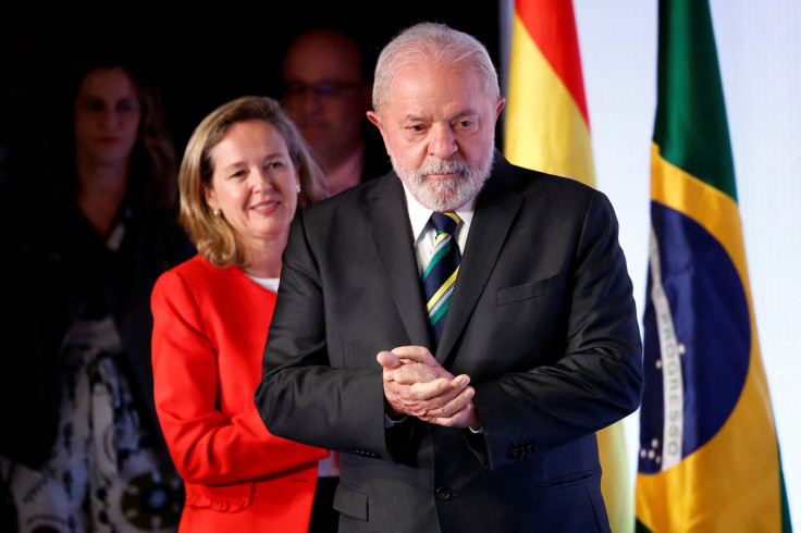 Brazil's President Lula da Silva meets Spanish Economy Minister Calvino in Madrid