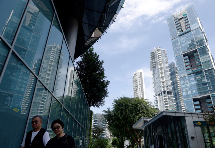 A view of private residential condominium properties at the Orchard district in Singapore