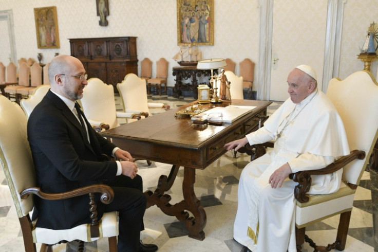 Ukrainian Prime Minister Denys Shmyhal said he and Pope Francis discussed Kyiv's peace plan