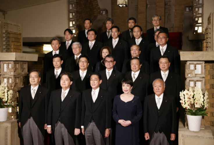 Only two of the 19 members of Japanese Prime Minister Fumio Kishida's cabinet are women