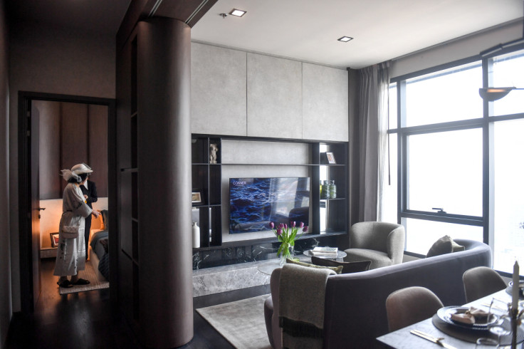 A Chinese potential property buyer from Shanghai visits a luxury condominium in Bangkok
