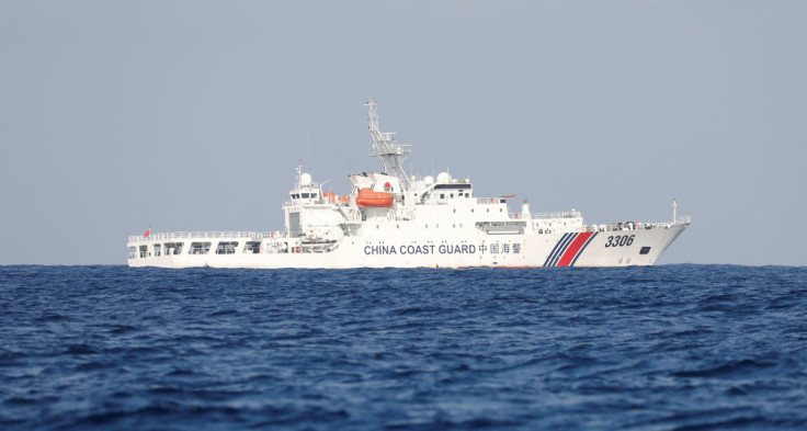 China Coast Guard vessel patrols at the disputed Scarborough Shoal
