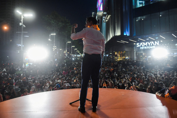 Pita Limjaroenrat, Move Forward Party's leader and prime ministerial candidate during an upcoming election campaign event in Bangkok