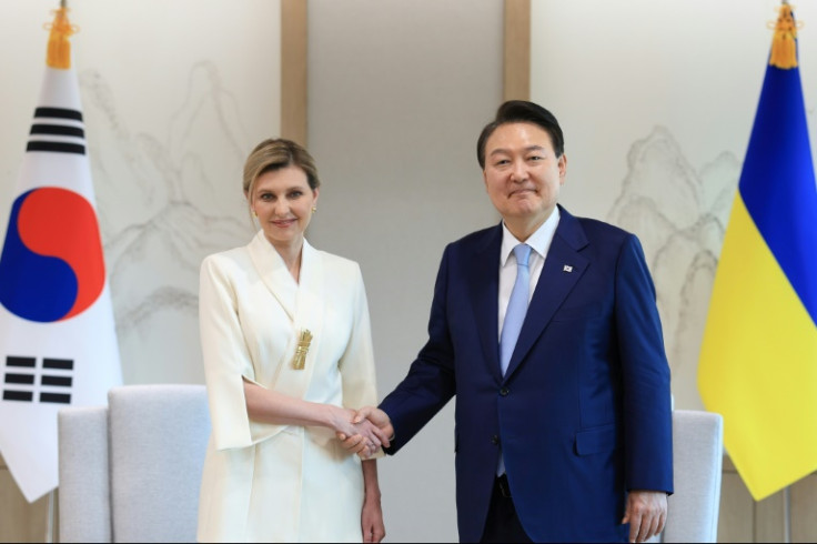 Ukrainian First Lady Olena Zelenska meets South Korean President Yoon Suk Yeol in Seoul