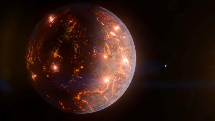 An exoplanet called LP 791-18 d is seen in an undated artist's rendering